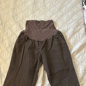 XL Motherhood Maternity brown over the belly flair leg pants